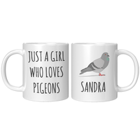 Load image into Gallery viewer, Just_a_Girl_Who_Loves_Pigeons_Mug_11oz_White_FrontBack_Mockup.png
