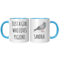 Load image into Gallery viewer, Just_a_Girl_Who_Loves_Pigeons_Mug_FrontBack_Blue_Mockup.png
