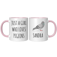Load image into Gallery viewer, Just_a_Girl_Who_Loves_Pigeons_Mug_FrontBack_Pink_Mockup.png
