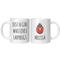 Load image into Gallery viewer, Ladybug_Mug_Personalized_Ladybug_Gift__11oz_White_FrontBack_Mockup.png
