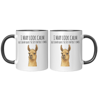 Load image into Gallery viewer, Llama_Mug_-_Ive_Spit_on_You_3_Times_FrontBack_Black_Mockup.png