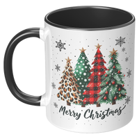 Load image into Gallery viewer, Merry_Christmas_Mug_with_Xmas_Trees_and__LH_Black_Mockup.png
