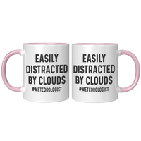 Load image into Gallery viewer, Meteorologist_Mug_Easily_Distracted_by__FrontBack_Pink_Mockup.png

