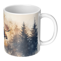 Load image into Gallery viewer, Moose_Mug_Watercolor_Moose_in_Forest_Co_RH_Main_Mockup.png

