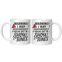 Load image into Gallery viewer, Musical_Theater_Mug_-_I_May_Break_Out_in_11oz_White_FrontBack_Mockup.png
