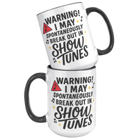 Load image into Gallery viewer, Musical_Theater_Mug_-_I_May_Break_Out_in_15oz_Accent_FrontBack_Black_Mockup.png
