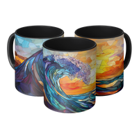 Load image into Gallery viewer, Ocean_Wave_Stained_Glass_Mug_Mug_3pc_TriangleView_Mockup.png
