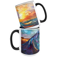 Load image into Gallery viewer, Ocean Wave Stained Glass Mug
