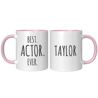 Load image into Gallery viewer, Personalized_Best_Actor_Ever_Mug_FrontBack_Pink_Mockup.png
