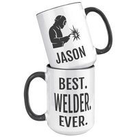 Load image into Gallery viewer, Personalized_Best_Welder_Ever_Mug_15oz_Accent_FrontBack_Black_Mockup.png
