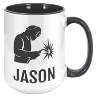 Load image into Gallery viewer, Personalized_Best_Welder_Ever_Mug_15oz_Accent_RH_Black_Mockup.png
