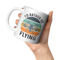Load image into Gallery viewer, Personalized_Drone_Mug_-_Id_Rather_Be_F_11oz_White_LH_Model_Mockup.png

