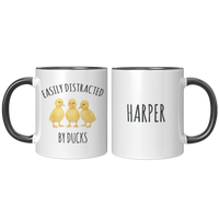 Load image into Gallery viewer, Personalized_Easily_Distracted_by_Ducks__FrontBack_Black_Mockup.png
