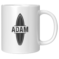 Load image into Gallery viewer, Personalized_Surf_Mug_-_I_Just_Want_to_S_11oz_White_RH_Mockup.png