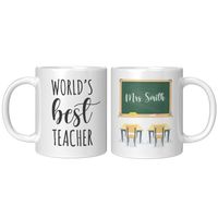Load image into Gallery viewer, Personalized_Worlds_Best_Teacher_Mug_11oz_White_FrontBack_Mockup.png
