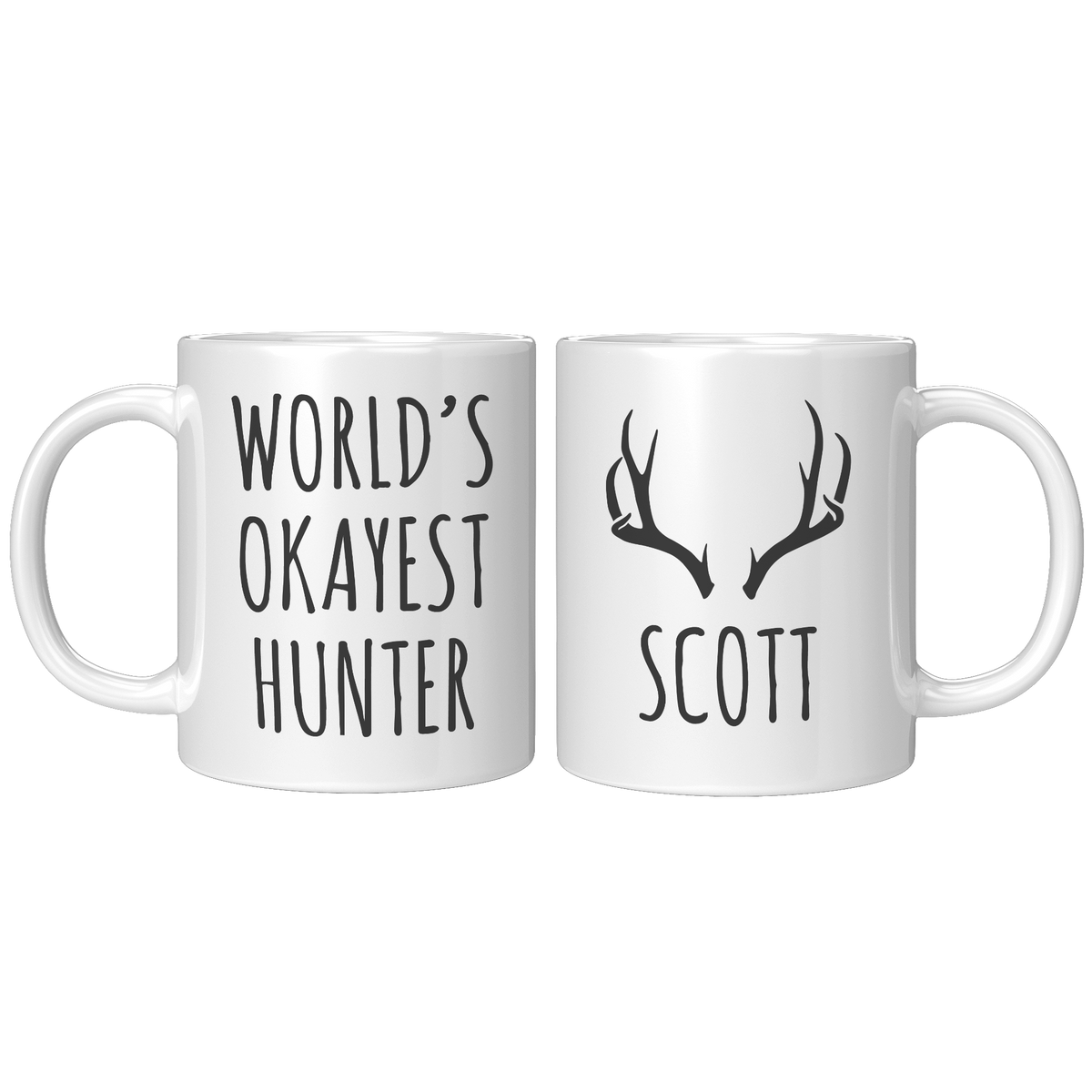 Personalized_Worlds_Okayest_Hunter_Mug_11oz_White_FrontBack_Mockup.png