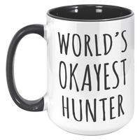 Load image into Gallery viewer, Personalized_Worlds_Okayest_Hunter_Mug_15oz_Accent_LH_Black_Mockup.png
