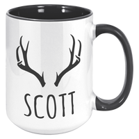 Load image into Gallery viewer, Personalized_Worlds_Okayest_Hunter_Mug_15oz_Accent_RH_Black_Mockup.png

