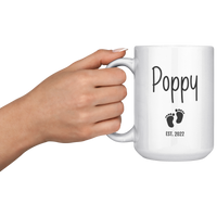 Load image into Gallery viewer, Poppy_Mug_New_Poppy_Gift_15oz_White_LH_Model_Mockup.png
