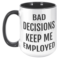 Load image into Gallery viewer, Probation_Officer_Mug_-_Bad_Decisions_Ke_15oz_Accent_LH_Black_Mockup.png
