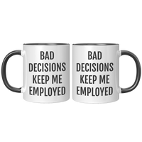 Load image into Gallery viewer, Probation_Officer_Mug_-_Bad_Decisions_Ke_FrontBack_Black_Mockup.png
