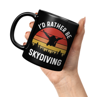 Load image into Gallery viewer, Skydiving_Gift_Skydiving_Mug_Skydiving_11oz_Black_LH_Model_Mockup.png
