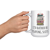 Load image into Gallery viewer, Slot_Machine_Mug_Slot_Lover_Gift_Slot__15oz_White_LH_Model_Mockup.png
