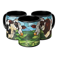 Load image into Gallery viewer, Stained_Glass_Cow_Mug_3pc_Triangle_View_Mockup.png
