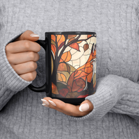 Load image into Gallery viewer, Stained_Glass_Fox_Mug_Lifestyle_LH_Chest_Mockup.png
