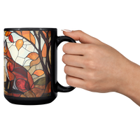 Load image into Gallery viewer, Stained_Glass_Fox_Mug_Lifestyle_RH_Cheers_Mockup.png
