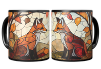Load image into Gallery viewer, Stained_Glass_Fox_Mug_Mug_2_Mugs_Center_Mockup.png
