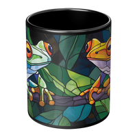 Load image into Gallery viewer, Stained_Glass_Frogs_on_a_Branch_Mug_Center_Main_Mockup.png
