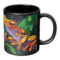 Load image into Gallery viewer, Stained_Glass_Frogs_on_a_Branch_Mug_RH_Main_Mockup.png
