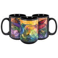 Load image into Gallery viewer, Stained_Glass_Hummingbirds_Coffee_Mug_3pc_Triangle_View_Mockup.png
