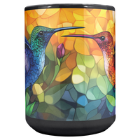 Load image into Gallery viewer, Stained_Glass_Hummingbirds_Coffee_Mug_Main_Center_Mockup.png

