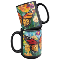 Load image into Gallery viewer, Stained_Glass_Monarch_Butterflies_Coffee_Mug_Stacked_Mockup.png
