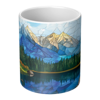 Load image into Gallery viewer, Stained_Glass_Mountain_Range_Mug_Center_Main_Mockup.png
