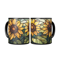 Load image into Gallery viewer, Stained_Glass_Sunflower_Coffee_Mug_Mug_2_Mugs_Center_Mockup.png
