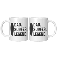 Load image into Gallery viewer, Surfer_Dad_Mug_Surfer_Dad_Gift_Surfer__11oz_White_FrontBack_Mockup.png
