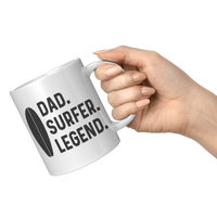 Load image into Gallery viewer, Surfer_Dad_Mug_Surfer_Dad_Gift_Surfer__11oz_White_RH_Model_Mockup.png
