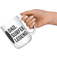 Load image into Gallery viewer, Surfer_Dad_Mug_Surfer_Dad_Gift_Surfer__15oz_White_RH_Model_Mockup.png
