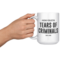 Load image into Gallery viewer, Tears_of_Criminals_-_Police_Officer_Mug_15oz_White_LH_Model_Mockup.png_15635678