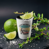 Load image into Gallery viewer, Train_Shot_Glass_-_Easily_Distracted_by__Black_Lifestyle_02_Lime_Salt_Mockup.png_15448930