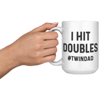 Load image into Gallery viewer, Twin_Dad_Gift_Twin_Dad_Mug_Twin_Dad_Co_15oz_White_LH_Model_Mockup.png
