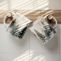 Load image into Gallery viewer, Watercolor_Christmas_Tree_Forest_Mug_Lifestyle_Hanging_Mockup.png
