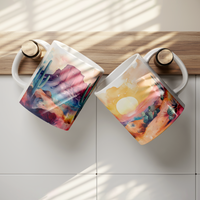Load image into Gallery viewer, Watercolor_Desert_Mug_Lifestyle_Hanging_Mockup.png

