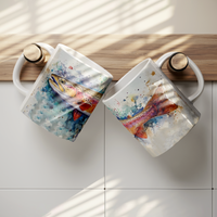 Load image into Gallery viewer, Watercolor_Trout_Mug_Lifestyle_Hanging_Mockup.png