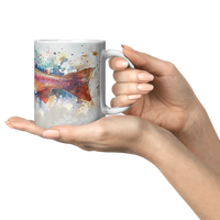 Load image into Gallery viewer, Watercolor_Trout_Mug_Lifestyle_Presentation_Mockup.png