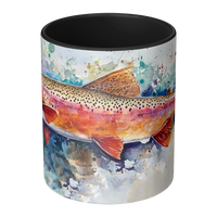 Load image into Gallery viewer, Watercolor_Trout_Mug_Mug_Center_Main_Mockup.png