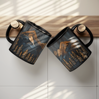 Load image into Gallery viewer, Wood_Panel_Mountains_and_Forest_Coffee_M_Lifestyle_Hanging_Mugs_Mockup.png
